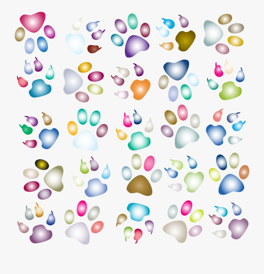 Clipart - Paw Print Background Png, Transparent Clipart