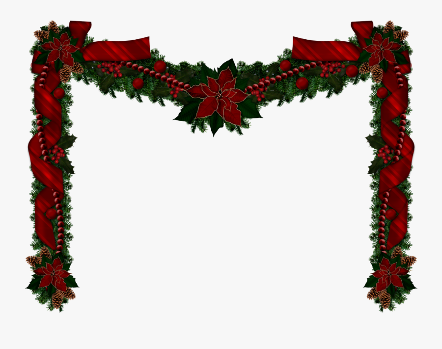 Christmas Garlands, Christmas Clipart, Rustic Christmas, - Transparent Christmas Graphics Png, Transparent Clipart