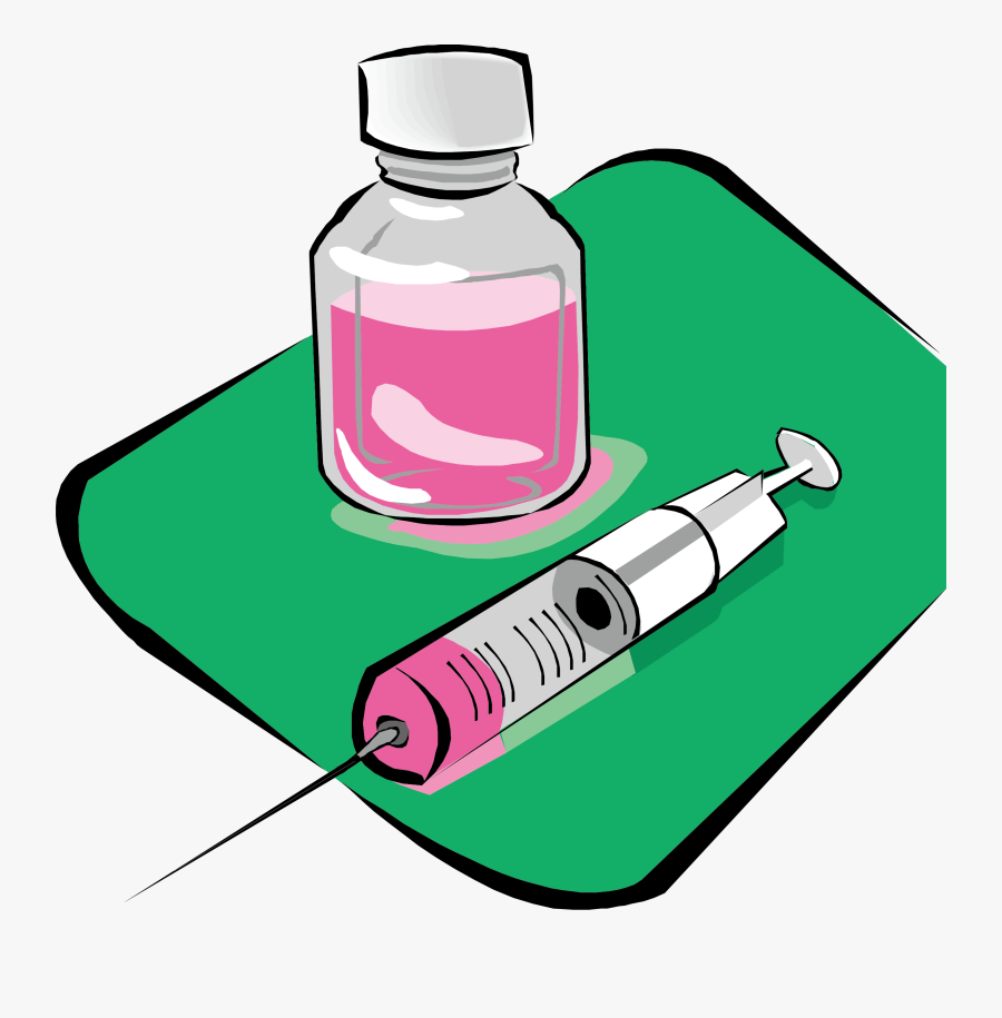 Sewing Drawing Syringe Transprent - Syringe And Medicine Drawing, Transparent Clipart