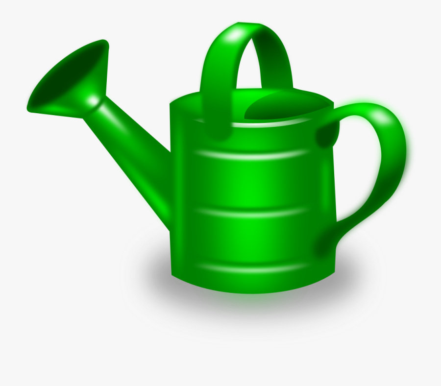 Cup,kettle,mug - Green Watering Can Cartoon, Transparent Clipart