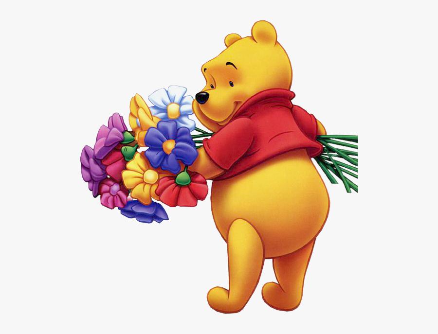 Download Gardening Clipart Free - Winnie The Pooh With Flowers, Transparent Clipart