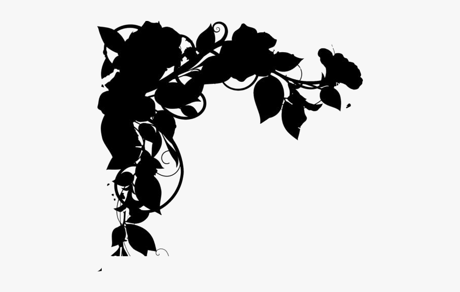 Garden Flower Png Transparent Images - Shoullette Flower Border, Transparent Clipart