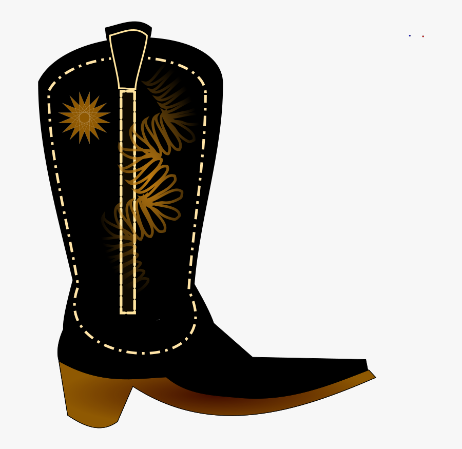 Black Cowboy Boots Clipart, Transparent Clipart
