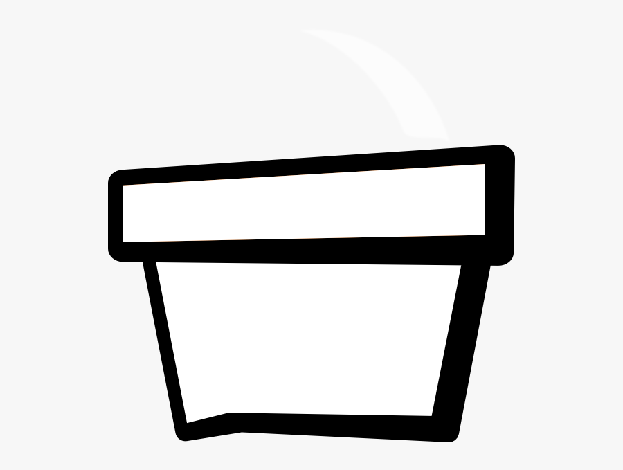Cartoon Flower Pot Black And White, Transparent Clipart