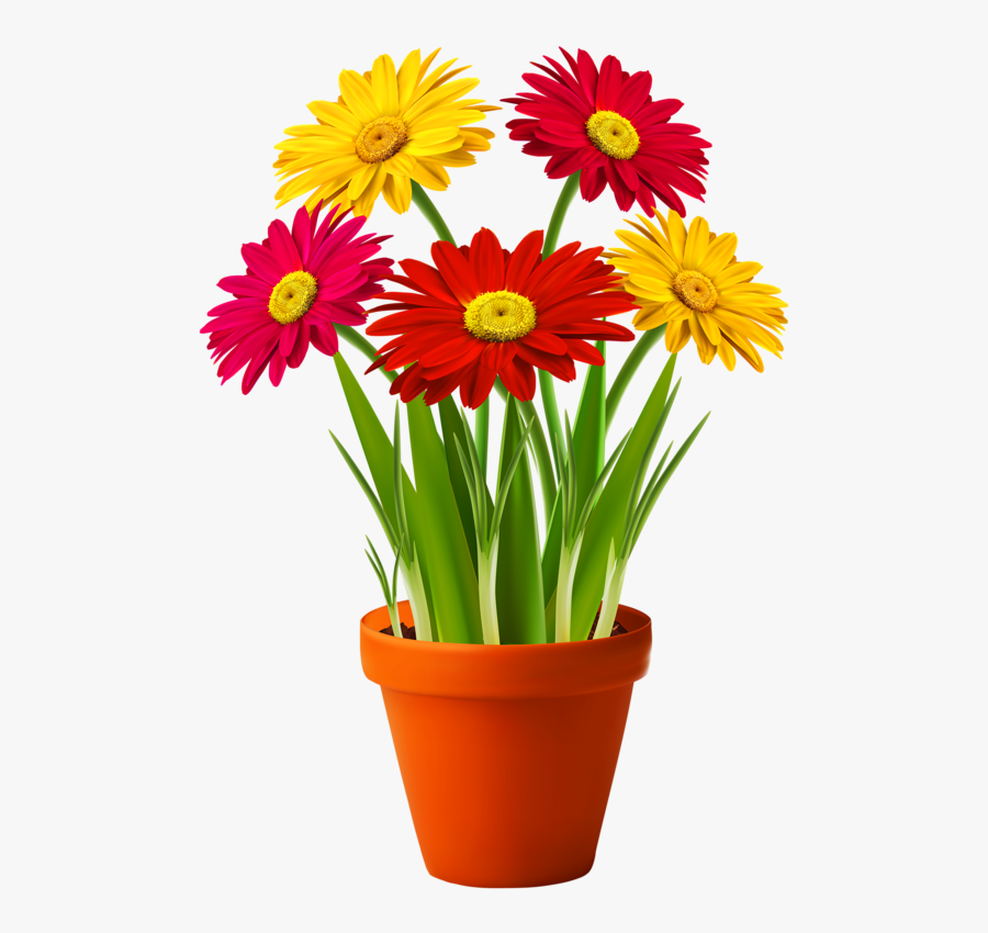 Flower Pot Clipart - Flower With Pot Png, Transparent Clipart