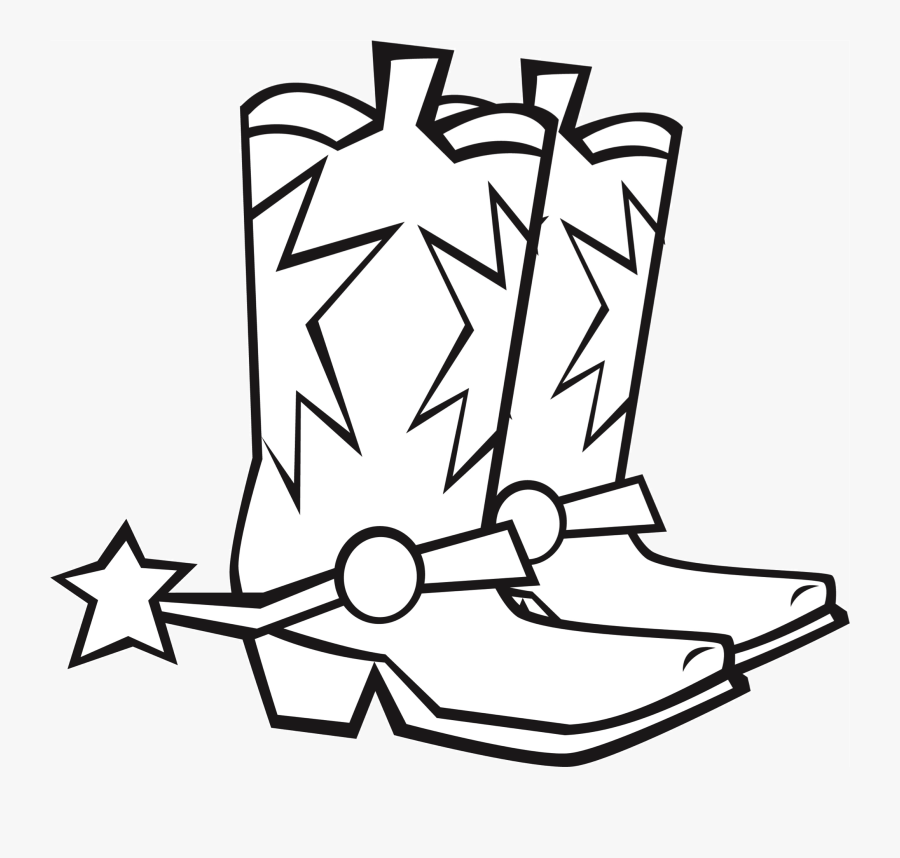 Clip Art Cowboy Boot Spurs, Transparent Clipart