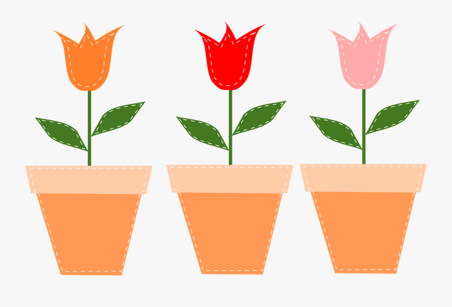 Flower Pots, Pots, Tulips, Flowers, Pot, Tulip, Floral - Flower Pot Png Clipart, Transparent Clipart