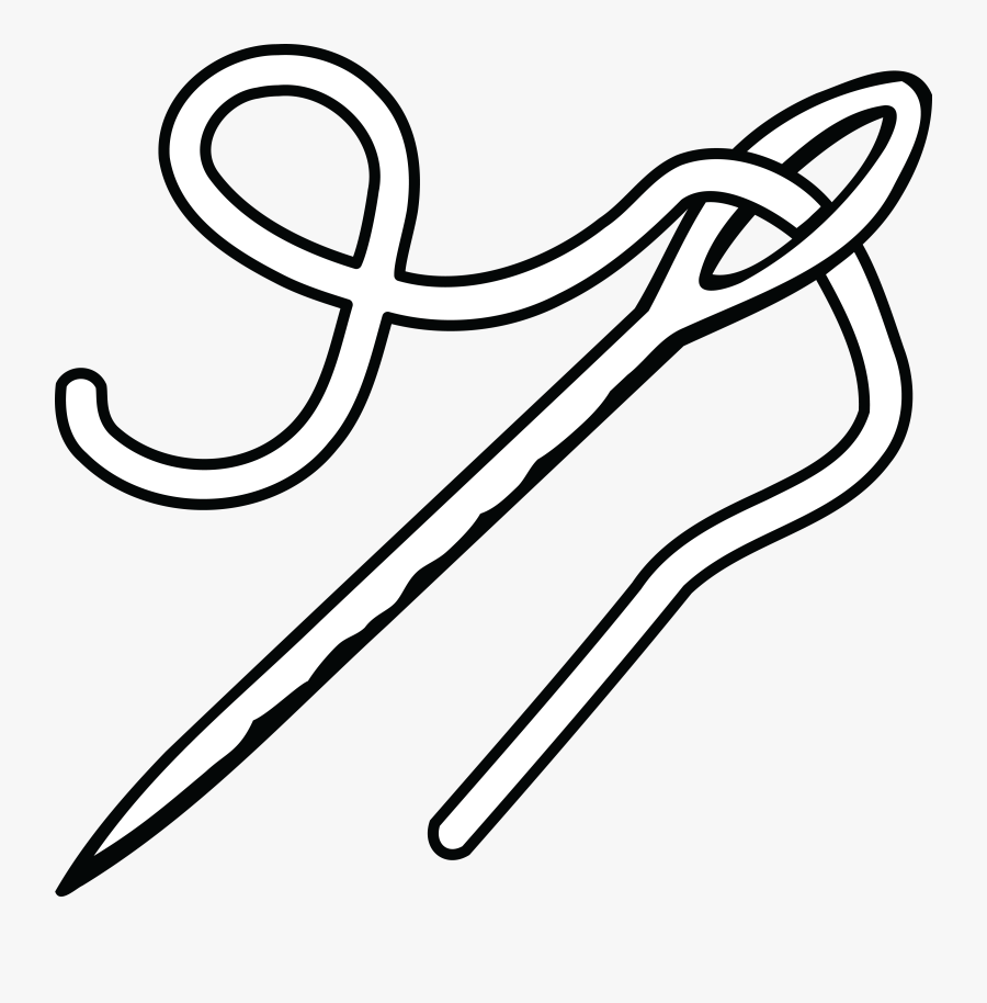 Download Of Needle Clipart Hand - Drawing Of Needle And Thread, Transparent Clipart