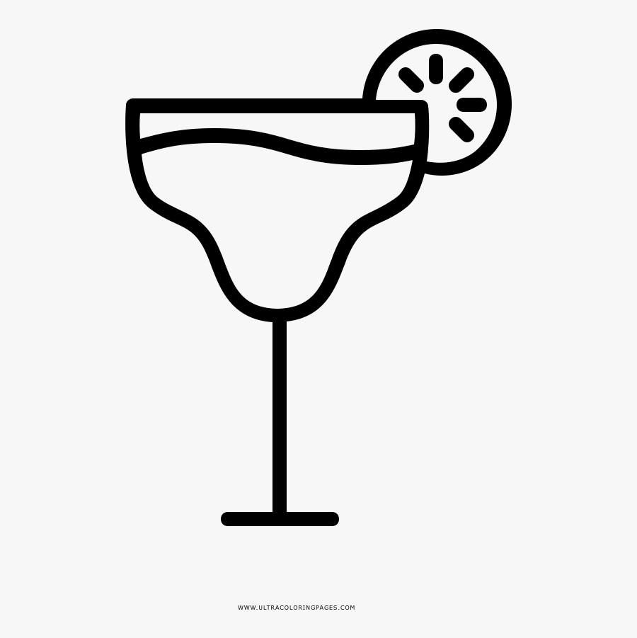 Margarita Coloring Page - Margarita Clipart Black And White, Transparent Clipart