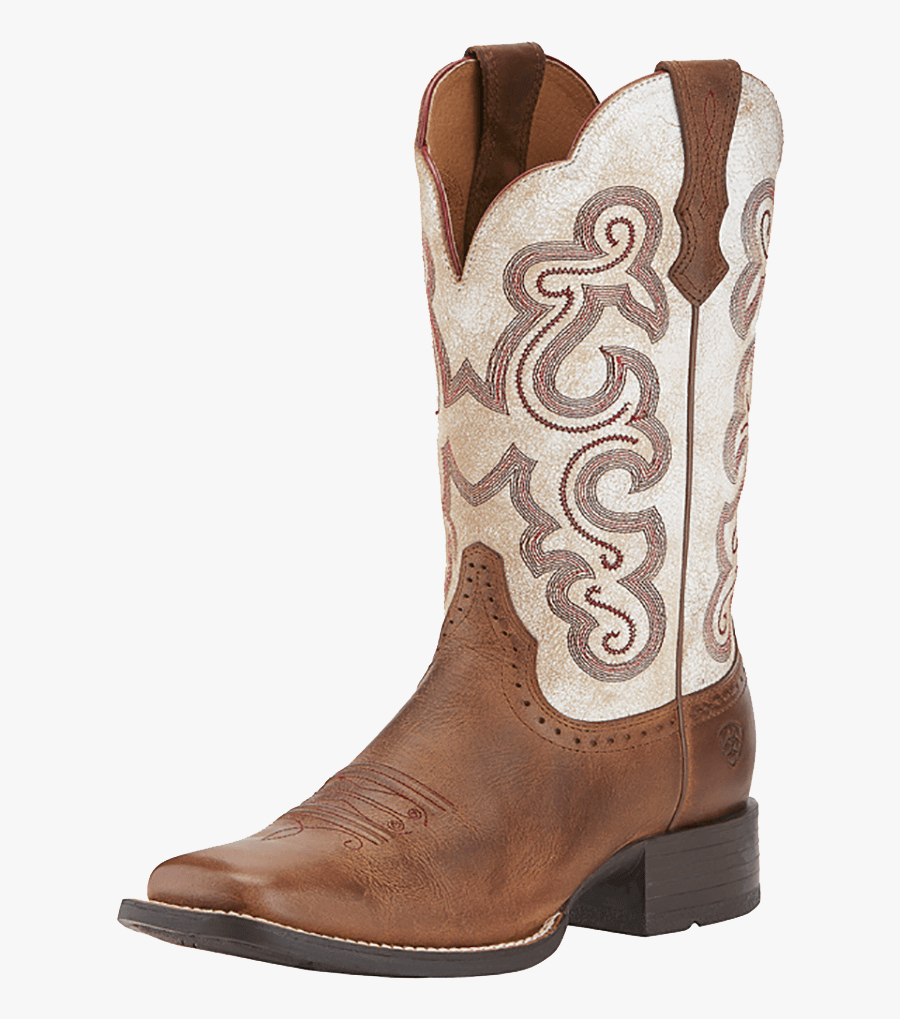 Transparent Cowboy Boots Clipart - Women's Ariat Wide Square Toe Boots, Transparent Clipart