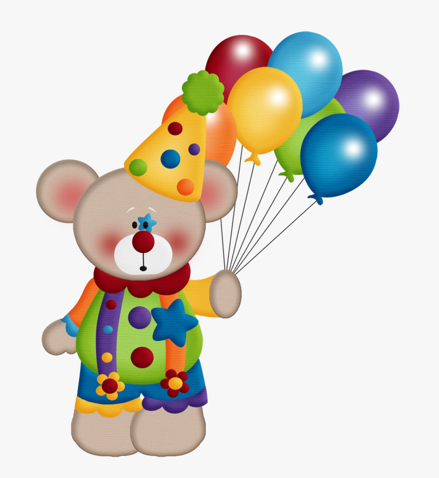 Toy Clipart Circus - Birthday Teddy Bear With Balloons Png, Transparent Clipart