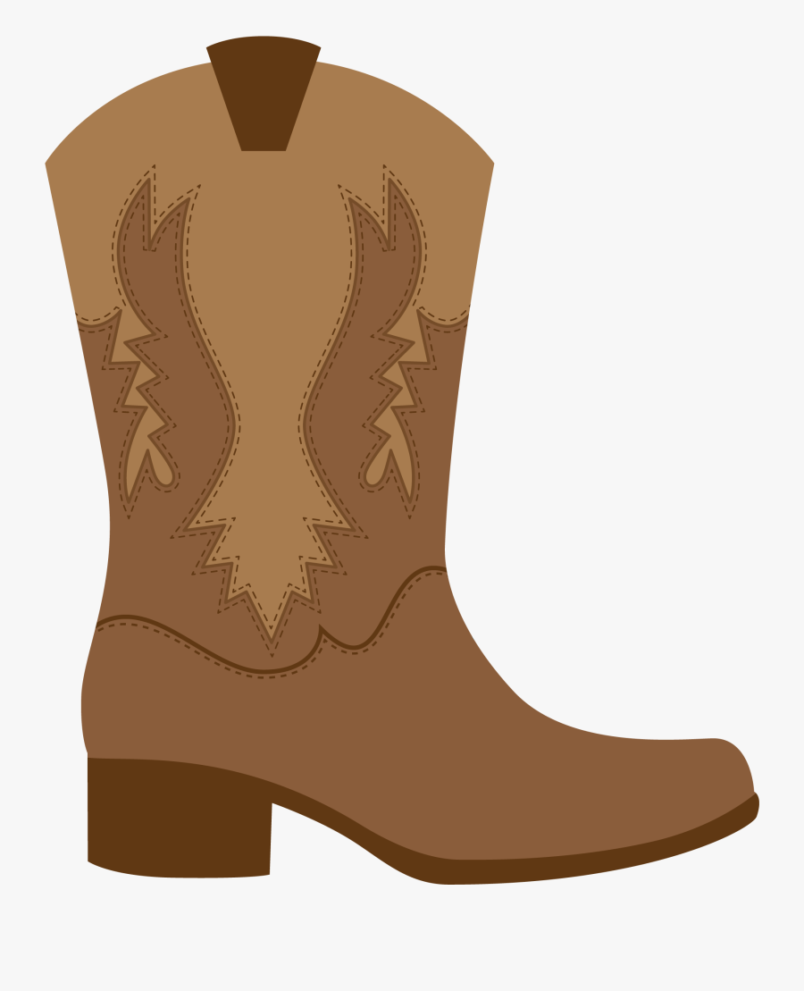Cowgirl Birthday, Cowgirl Party, Cowboy Theme, Western - Brown Cowboy Boot Clip Art, Transparent Clipart