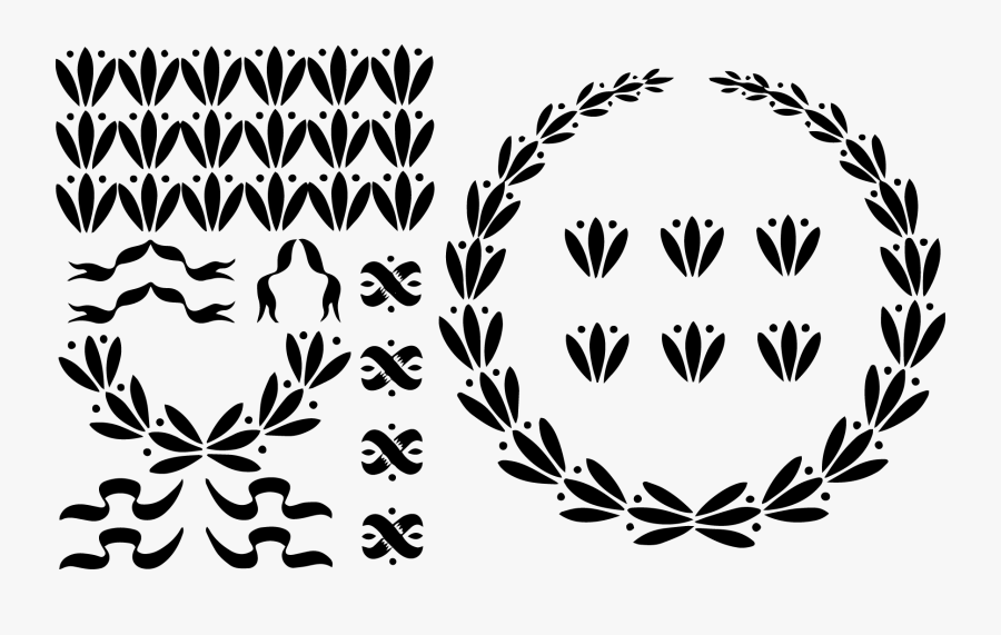 Png Free Stock Free Laurel Wreath Clipart - White Background Rangoli Designs For Diwali, Transparent Clipart