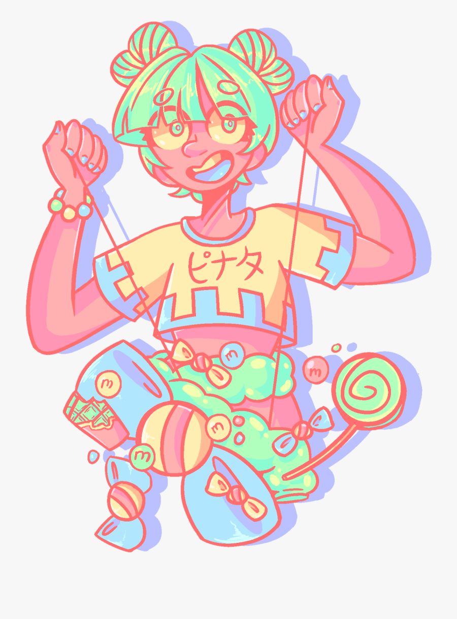 Pinatas Clip Art - Anime Pinata Girl, Transparent Clipart