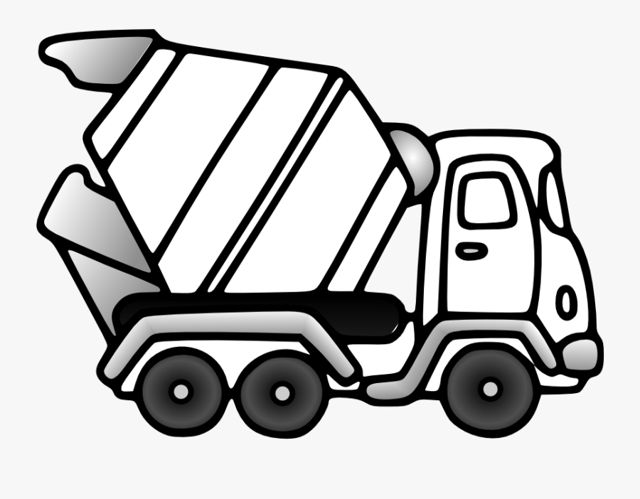 Cement Truck Coloring Pages, Transparent Clipart