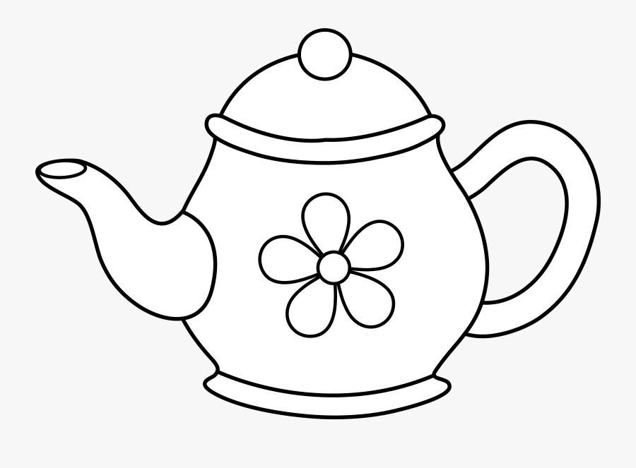 Flower Pot Clipart Black And White Free Teapot Clipart