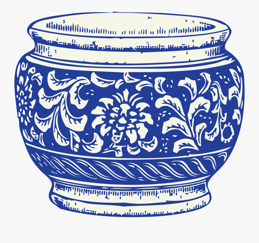 Flower Pot Svg Clip Arts - Porcelain Clipart, Transparent Clipart