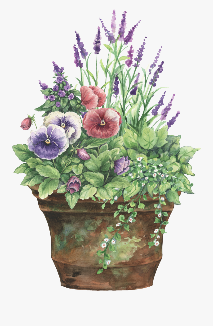 Rustic Flower Pot Clipart , Png Download, Transparent Clipart