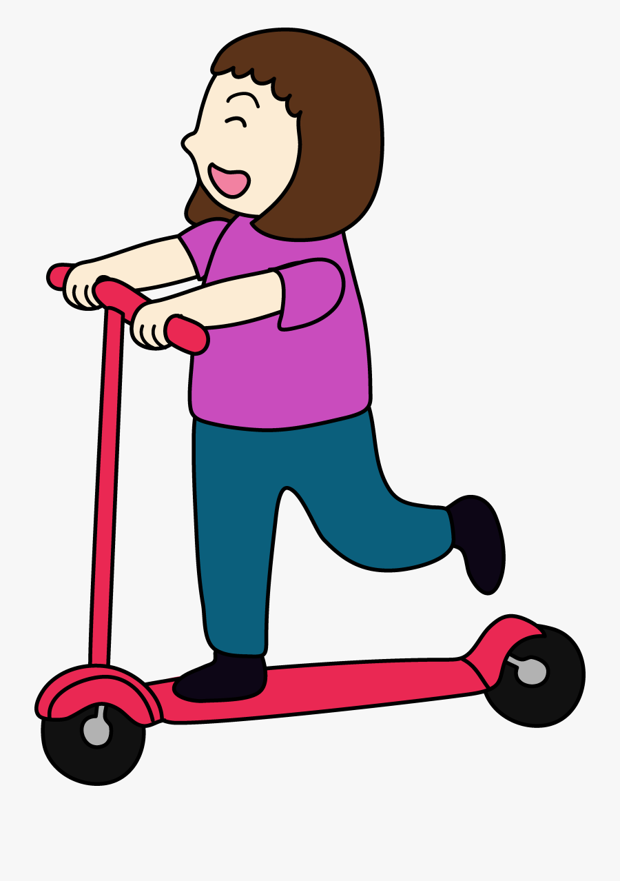 Clip Art Girl Riding Toy - Play, Transparent Clipart
