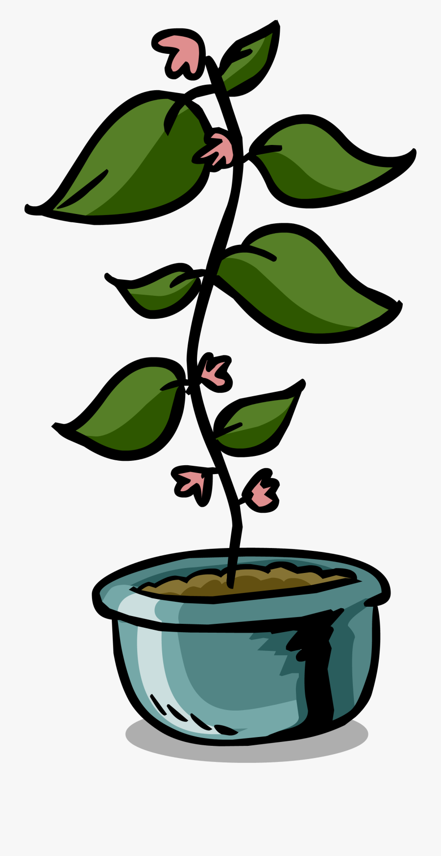 Transparent Flowerpot Clipart - Club Penguin Flower Pot, Transparent Clipart