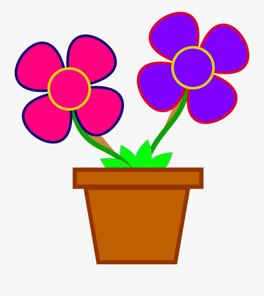 Spring Flowers Graphics 19, Buy Clip Art - Clip Arts Flower In Vase, Transparent Clipart