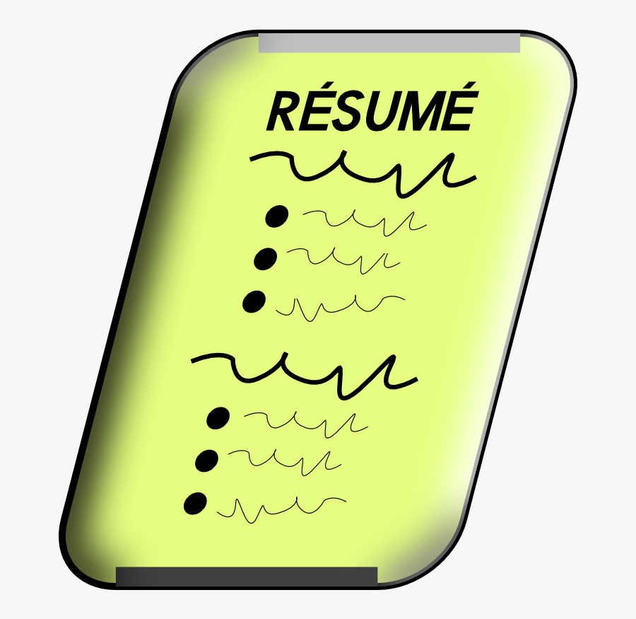 Resume - Resume Clip Art, Transparent Clipart