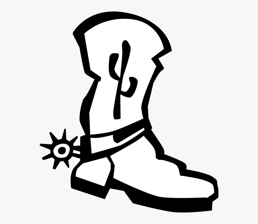 Boot With Spur Image Illustration Of Old - Cowboy Boot Clipart, Transparent Clipart