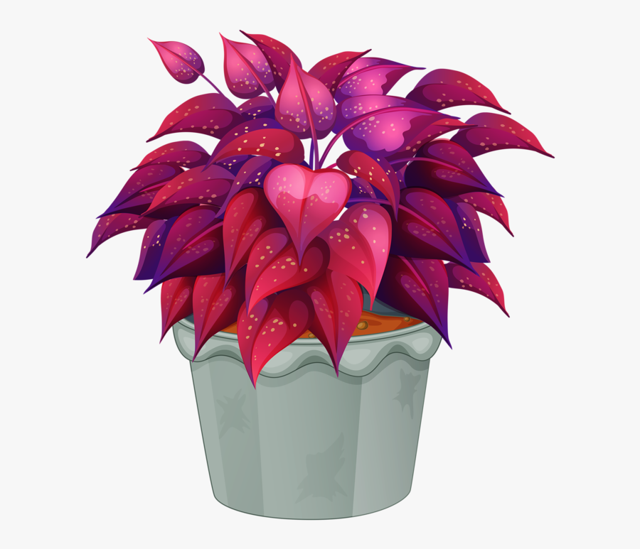 Pot Plant Clipart Bunga - Flowers In Pot Png, Transparent Clipart