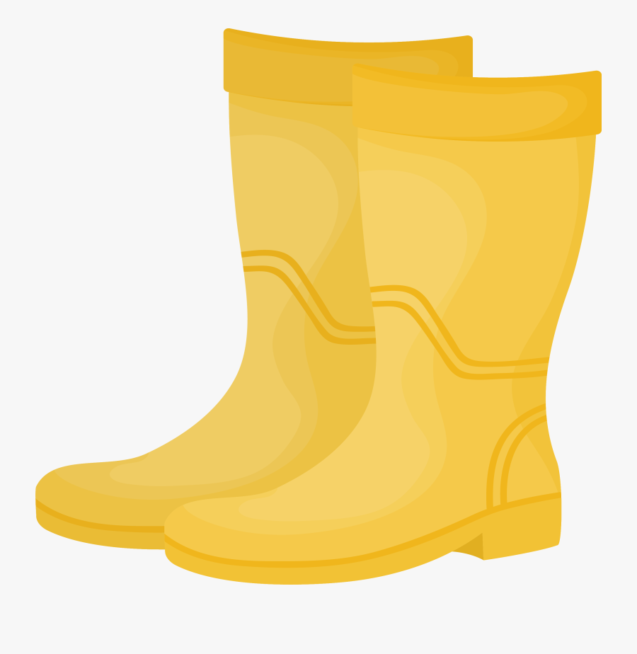 Yellow Wellington Boot - Botas De Borracha Amarela, Transparent Clipart