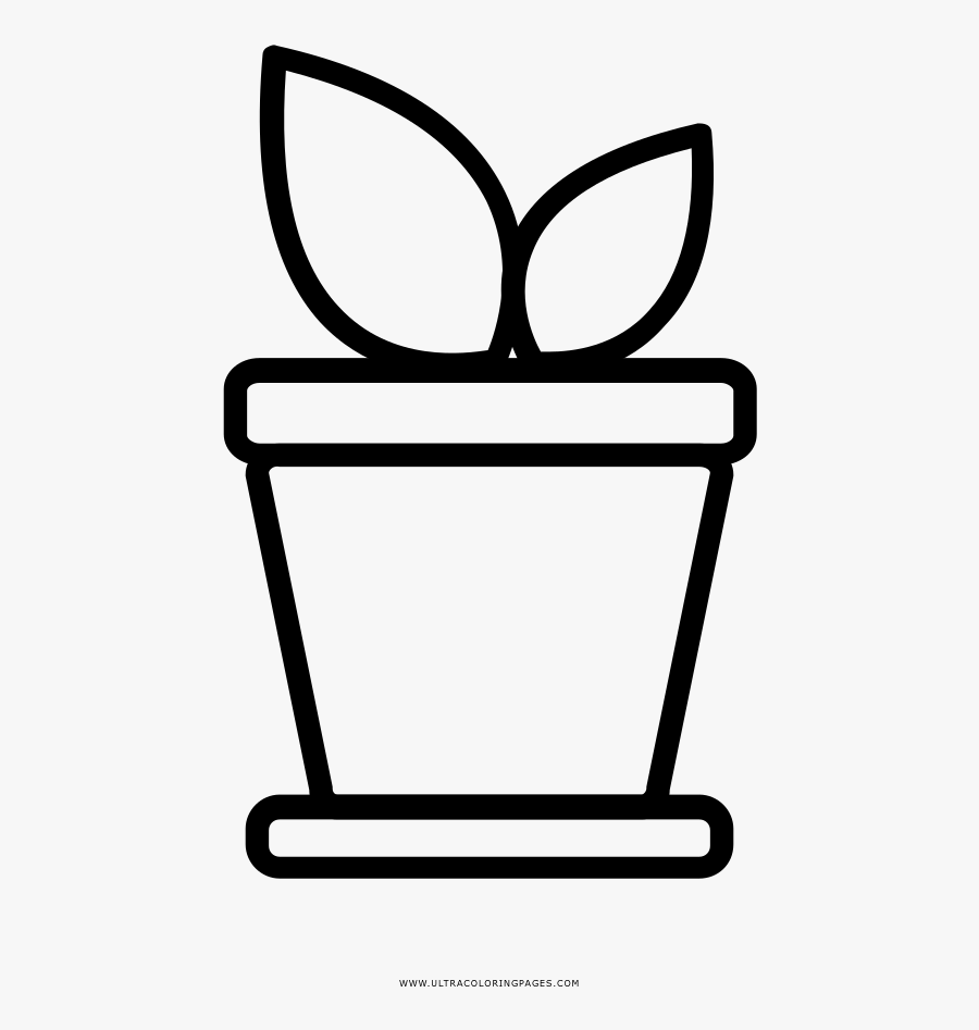 Coloring Book Flowerpot Drawing Vase - Colorir Vaso De Planta, Transparent Clipart