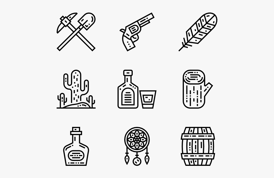 Wild West - Human Rights Line Icon, Transparent Clipart