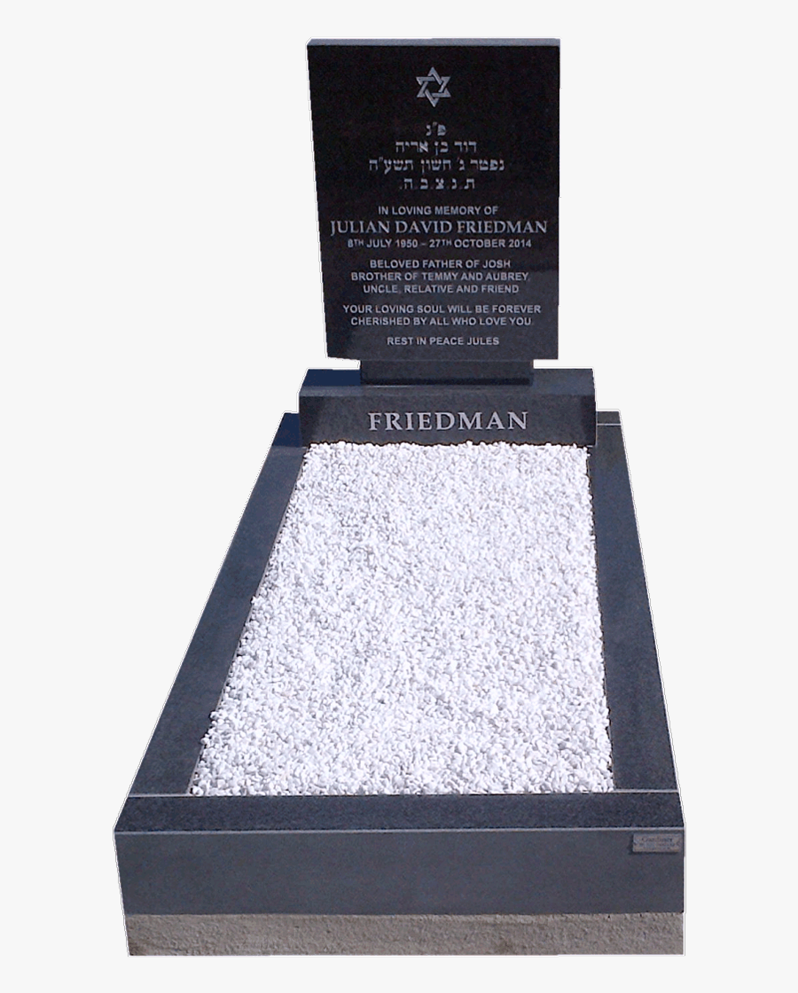 Gravestone Clipart Rest In Peace - Headstone Memorial With Pebbles, Transparent Clipart