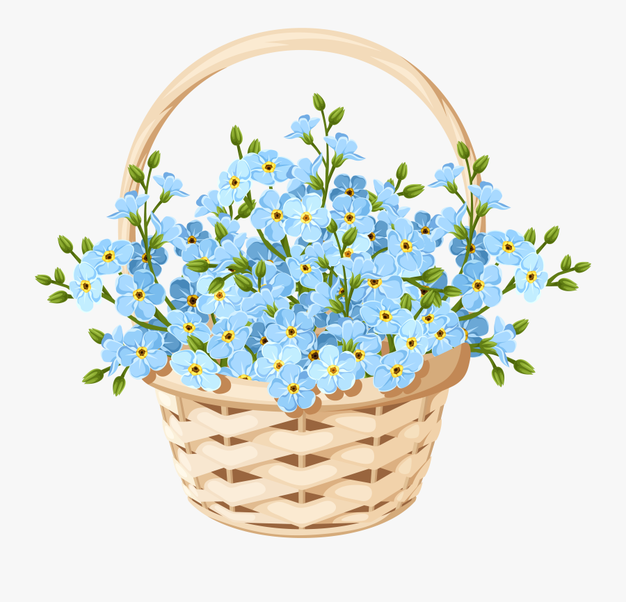 Flower Basket Transparent Png Clip Art Image - Flower Basket Clip Art, Transparent Clipart