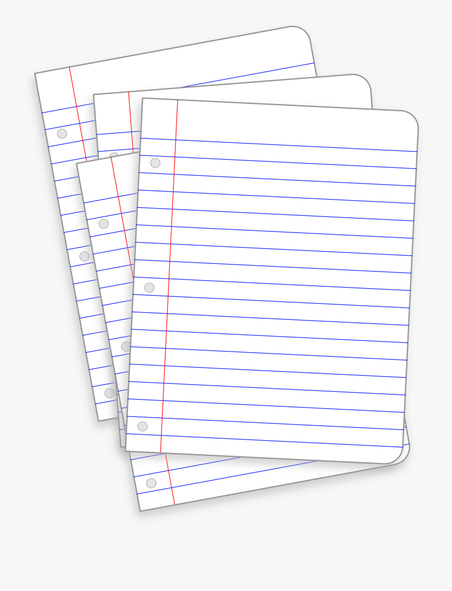 Stack Of Lined Paper, Transparent Clipart