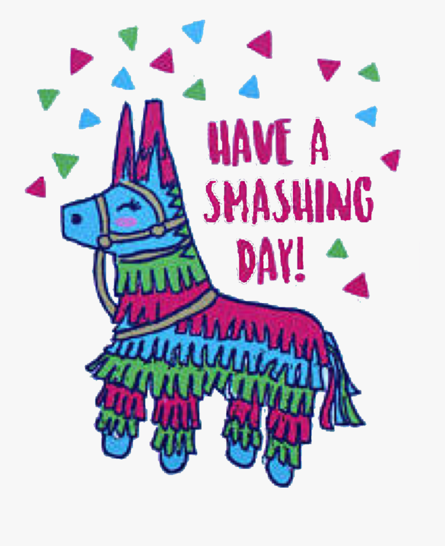 #pinata #llama #pow #freetoedit - Party Mexican Birthday Card, Transparent Clipart