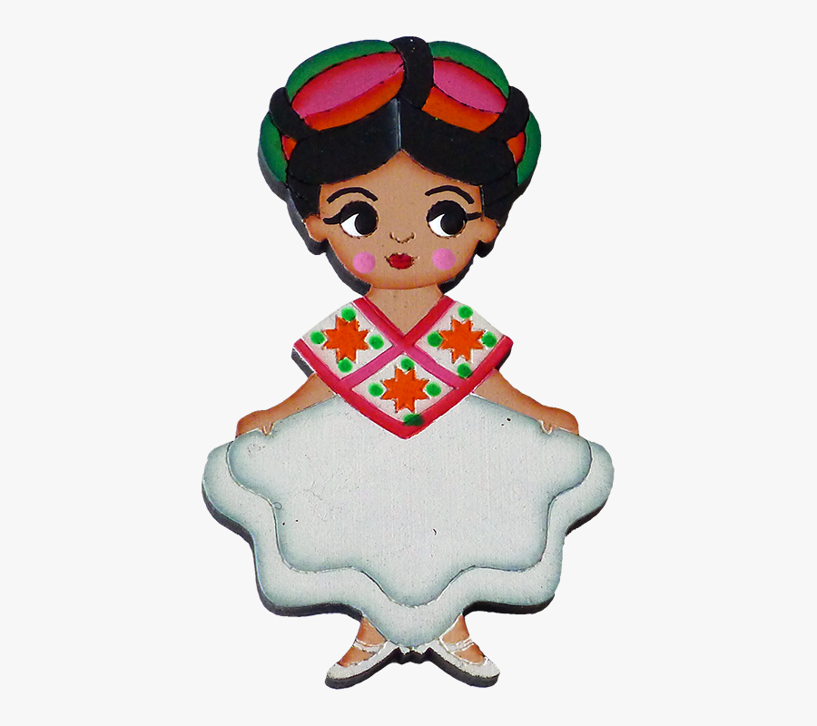 Huasteca Traditional Dress Magnet - Huasteca Dibujo, Transparent Clipart