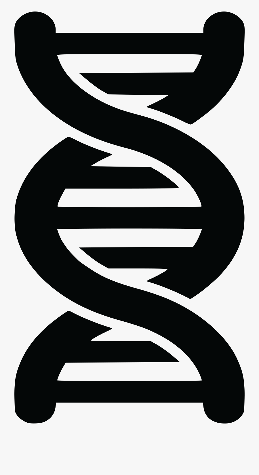 Free Clipart Of A Black And White Dna Strand Double - Dna Clipart Black And White, Transparent Clipart