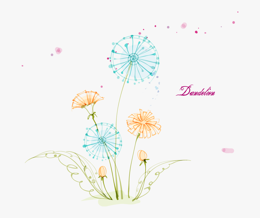 Dandelion Clipart Vector - Arte De Dente De Leão Png, Transparent Clipart