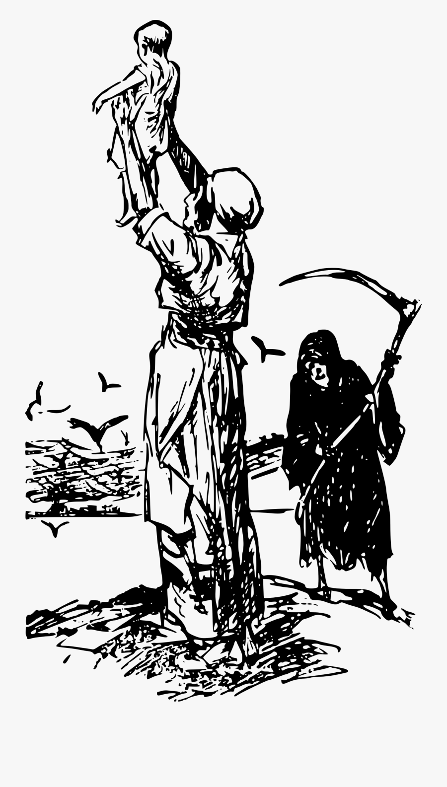 Grim Reaper Public Domain, Transparent Clipart