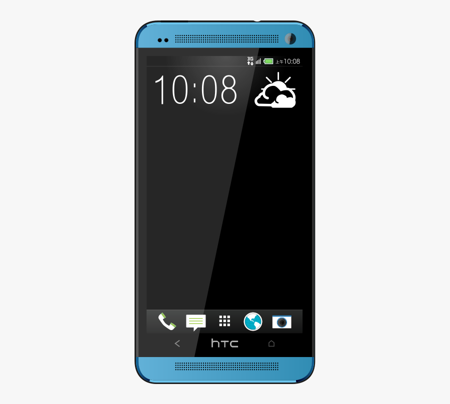 Smartphone New Htc One Blue - Smart Phone Images Png, Transparent Clipart