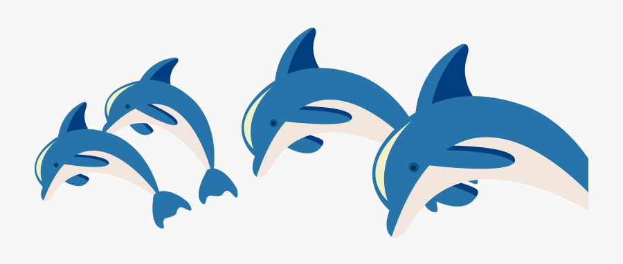 Clipart Dolphin Marine Biology - Cartoon Transparent Dolphins Jumping, Transparent Clipart