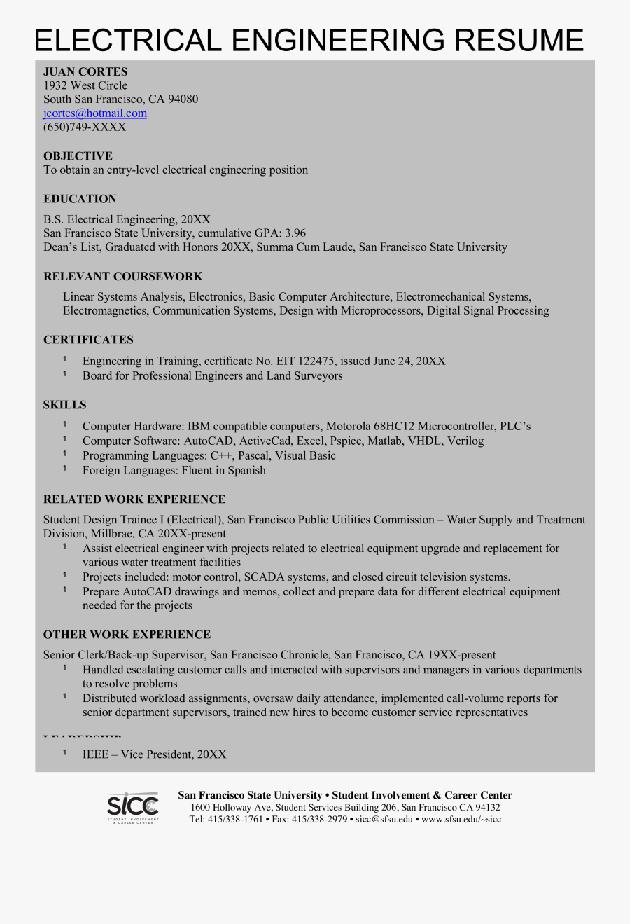 Clip Art Cover Letter Electrical Engineer - Resume Format For Electrical Engineer, Transparent Clipart