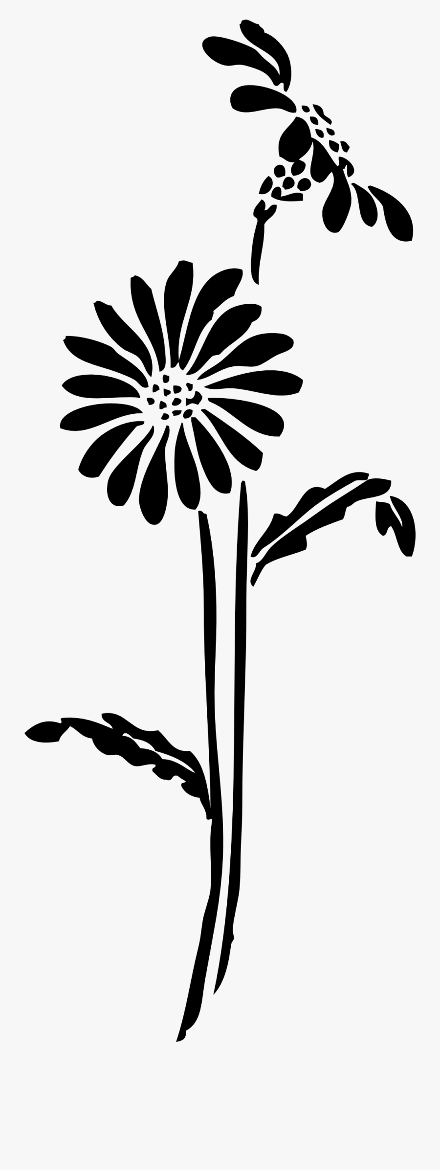 Flowers Big Image Png - Flower Silhouette No Background, Transparent Clipart