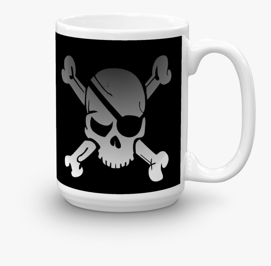 Transparent Pirate Flag Png - Bones And Skull Pirate Flag, Transparent Clipart