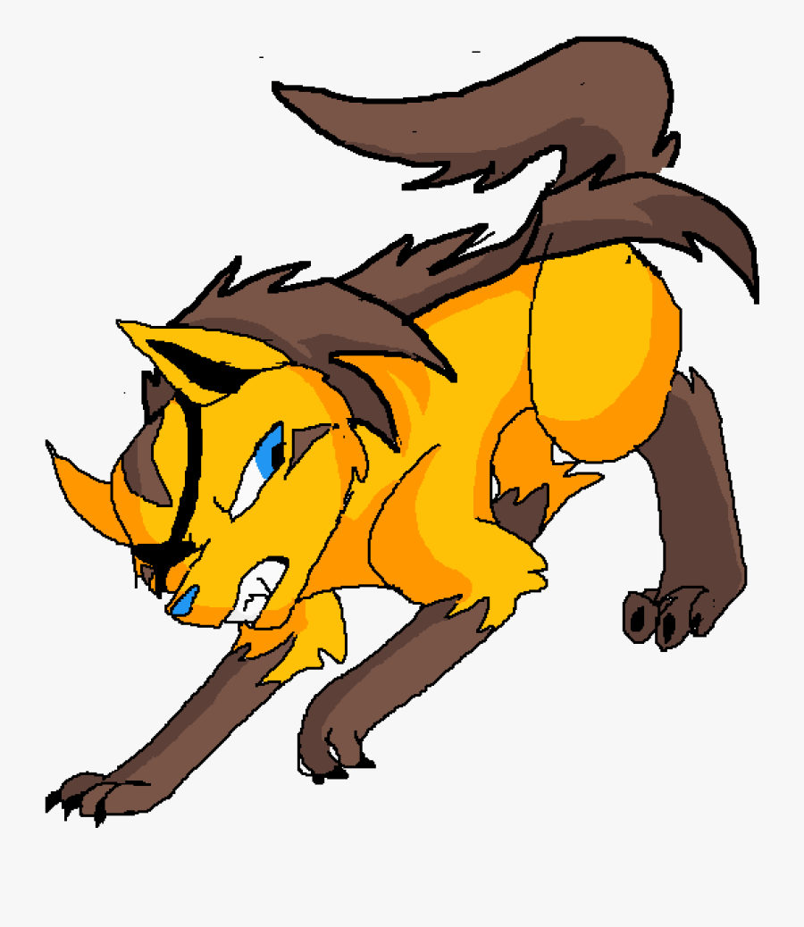 Shiny Mightyhena With Eye Patch - Cartoon, Transparent Clipart