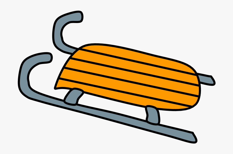 Sled, Orange, Transparent Clipart
