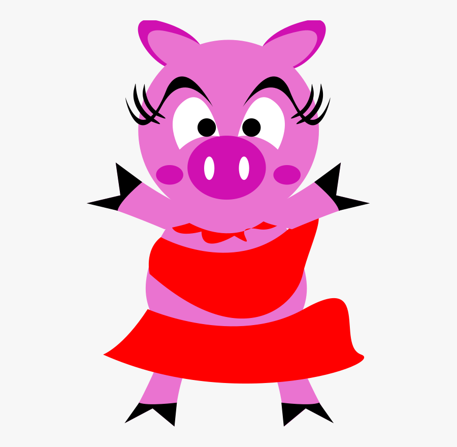 Madame Pig, Transparent Clipart
