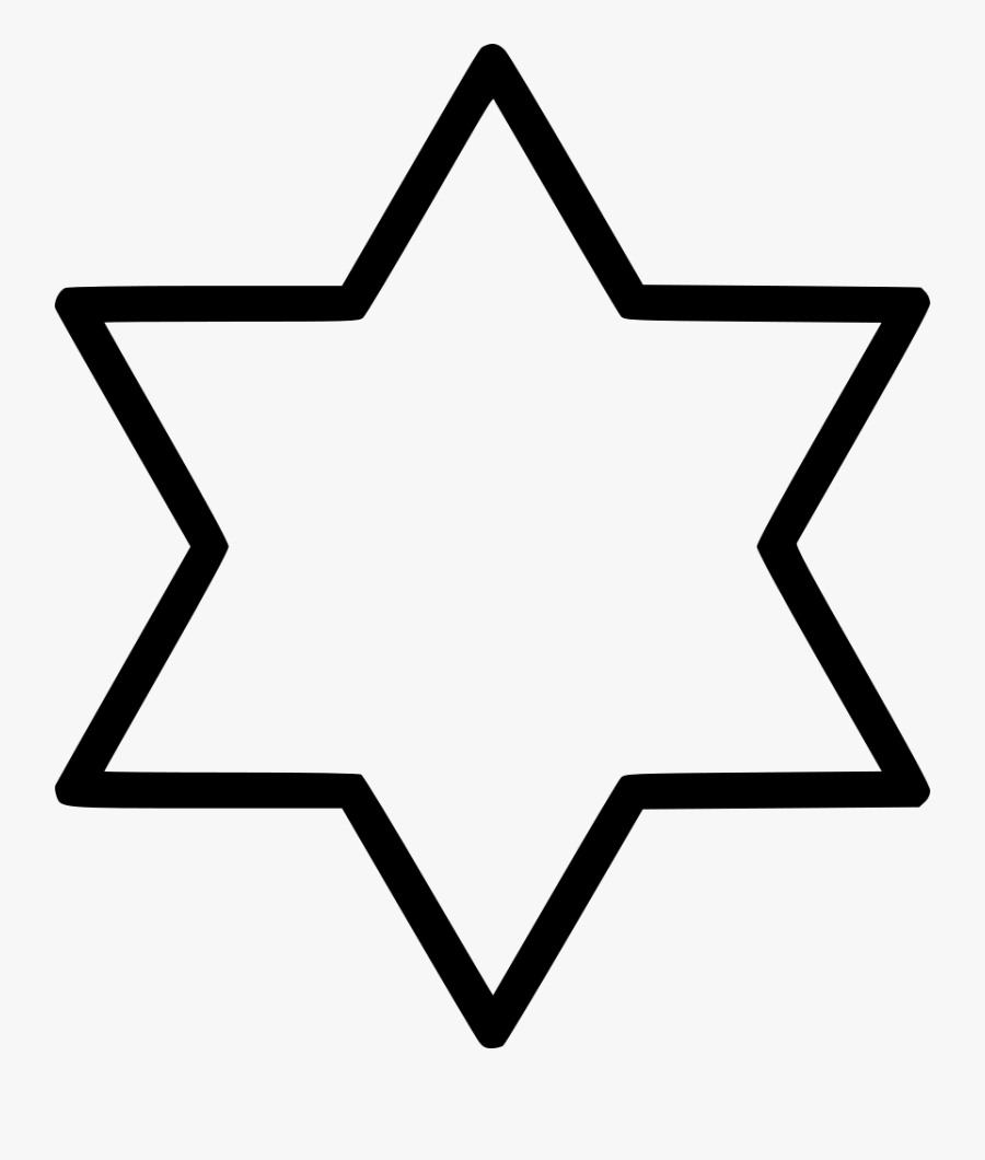 6 Point Star Png - Six Pointed Star Icon, Transparent Clipart