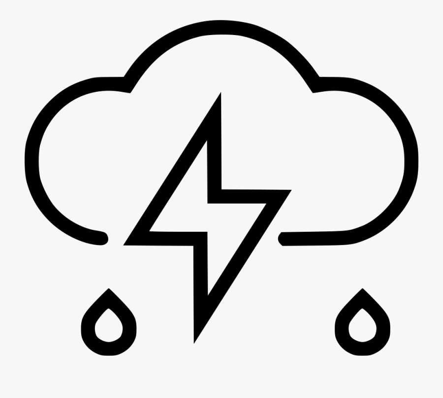 Cloud Lightning Rain - Portable Network Graphics, Transparent Clipart