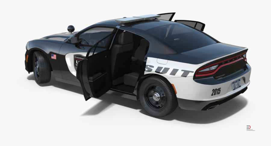 Dodge Charger Police Car Rigged Model Cgstudio - Supercar, Transparent Clipart